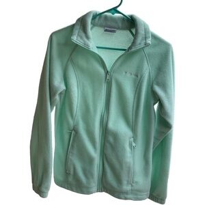 COLUMBIA FLEECE ZIPPER JACKET MINT GREEN SIZE S